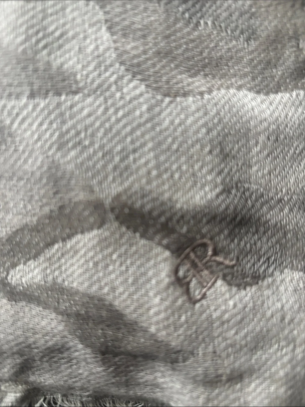 Banana Republic Wool-Cotton Blend Beige Camo Lightweight Scarf